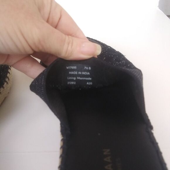 Cole Haan Espadrille Slide Sandals, Black, Women's Size 7.5 - Picture 7 of 12